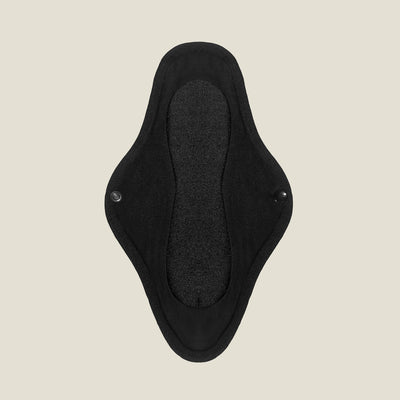 Reusable organic cotton period pad for heavy flow by WUKA x Mooncup, designed with secure snap buttons and leak-proof core