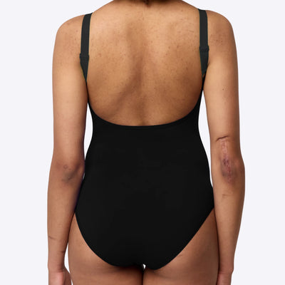 scoopback swimsuit black back