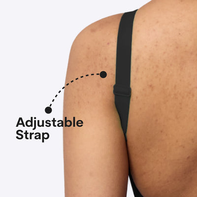 scoopback swimsuit blackstrap detail shot
