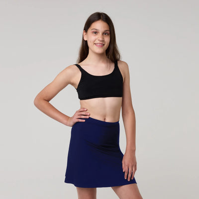 teen period-proof skort navy image front