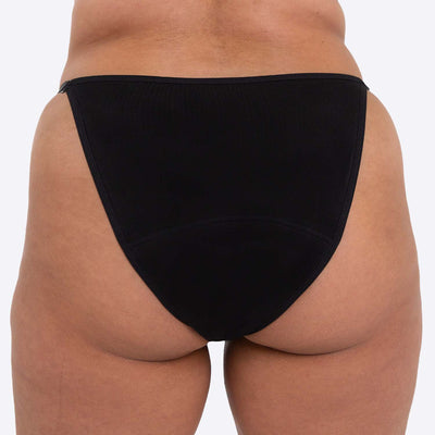 WUKA Flex Logo Bikini Period Pants Style Heavy Flow Black Colour Back Large Model