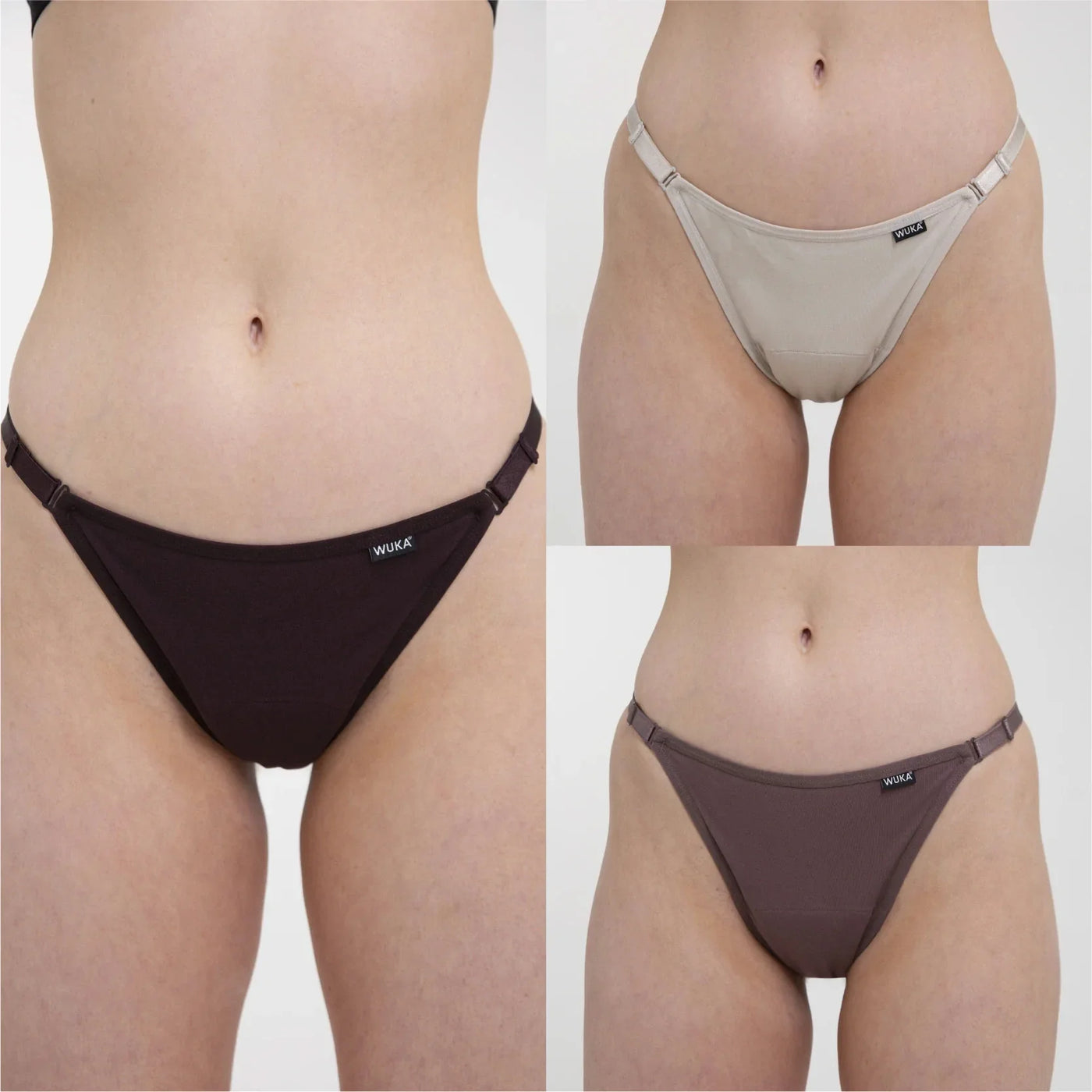 WUKA Flex - multi-size period pants - medium flows - natural colours