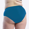 New WUKA leak-proof period high waist swimwear in Blue - back view - Light/Medium flow